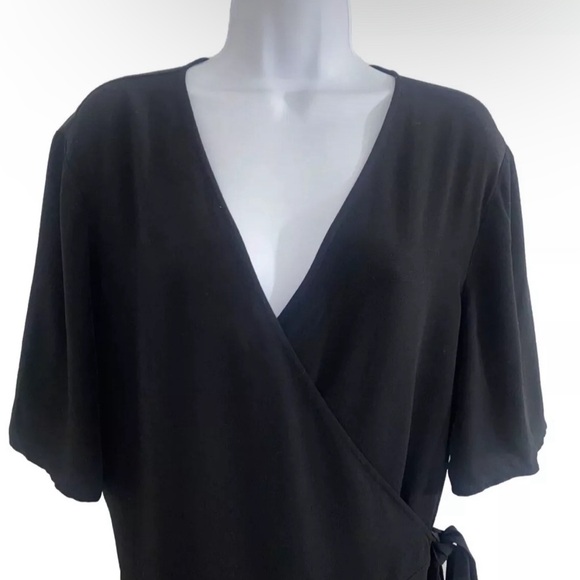 Eileen Fisher Womens Tencel Wrap Career Dress Size 14 Knee Length EUC - Picture 6 of 12